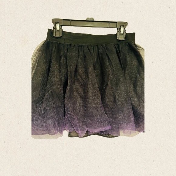 ๐ Adorable Girls Black Tutu Skirt with Purple Trim ๐ - Picture 2 of 3